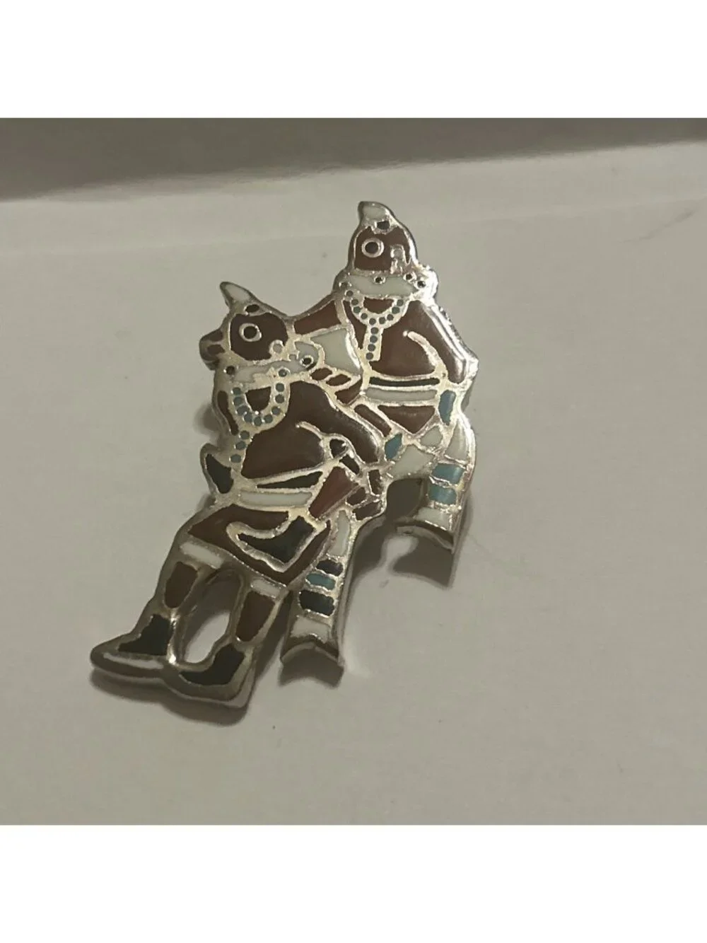 Vintage Native American Hopi Bolo Tie Hopi Dancers New Mosaic Print